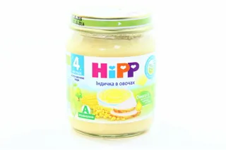 Hipp Turkey and Vegetables Puree for Children from 4 Months Glass Jar 125g — photo 3