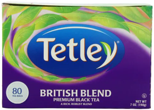 Tetley British Premium чорний чай, 80 пакетиків, 7 унцій (упаковка 6)