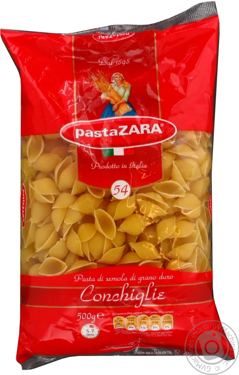 Вироби макаронні Pasta Zara Conchiglie №24 500г