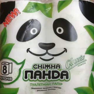 Snizhna Panda Classic White 2-Ply Toilet Paper 8pcs — photo 3