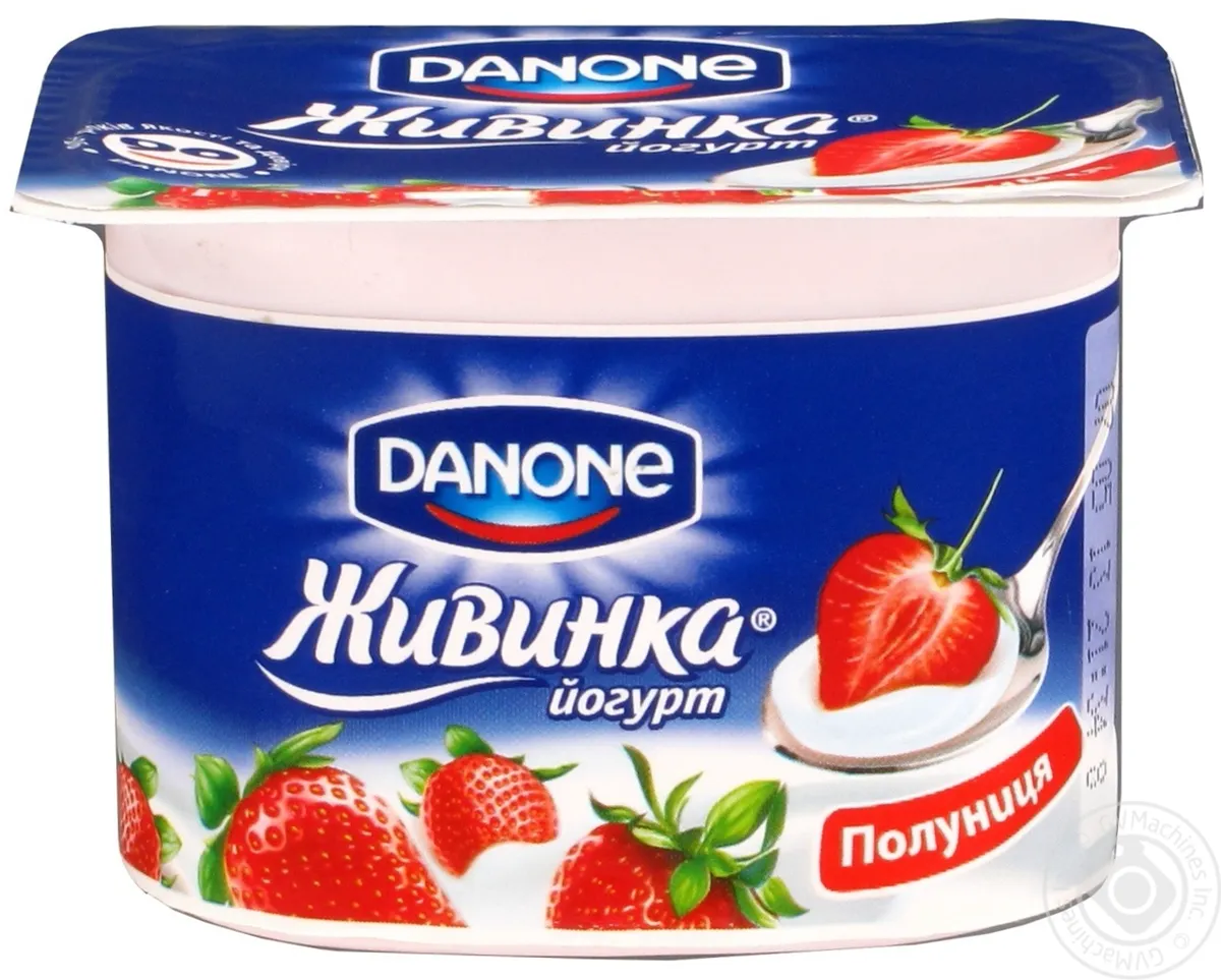Йогурт Данон Живинка полуниця 1.5% пластиковий стакан 115г