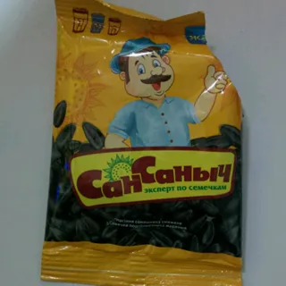 San Sanych roasted sunflower seeds flow pack 80g — photo 6