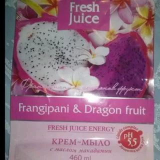 Fresh Juice Frangipani & Dragon Fruit Cream Soap Doy-Pack 460ml — photo 4