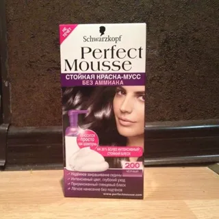 Perfect Mousse Hair Dye 200 Black — photo 4
