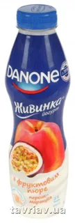 Danone Zhyvynka Peach-Passionfruit Yogurt 1% Plastic Bottle 580g — photo 3