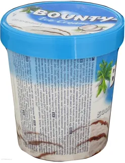 Bounty creamy ice cream with soft coconut pulp and chocolate layer 500ml — photo 6