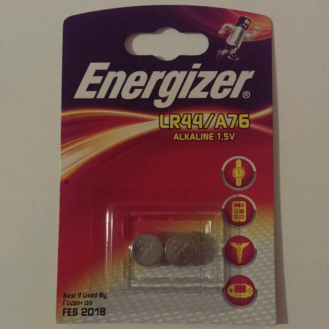 Energizer LR44 / A76 Alkaline Batteries 1.5 V
