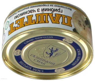 Halytskyi Smak Mushroom and Garlic Pate, tin can 250g — photo 4