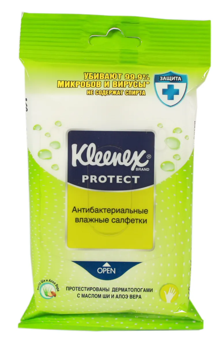 Protect Antibacterial Wet Hygiene Wipes 10 pcs