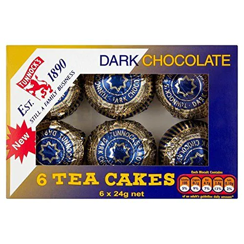 Tunnocks Tea Cakes Dark Chocolate 6 x 24g