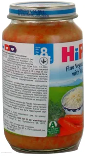 Hipp Veal Puree with Rice and Vegetables for Babies from 8 Months, 220g Glass Jar — photo 2