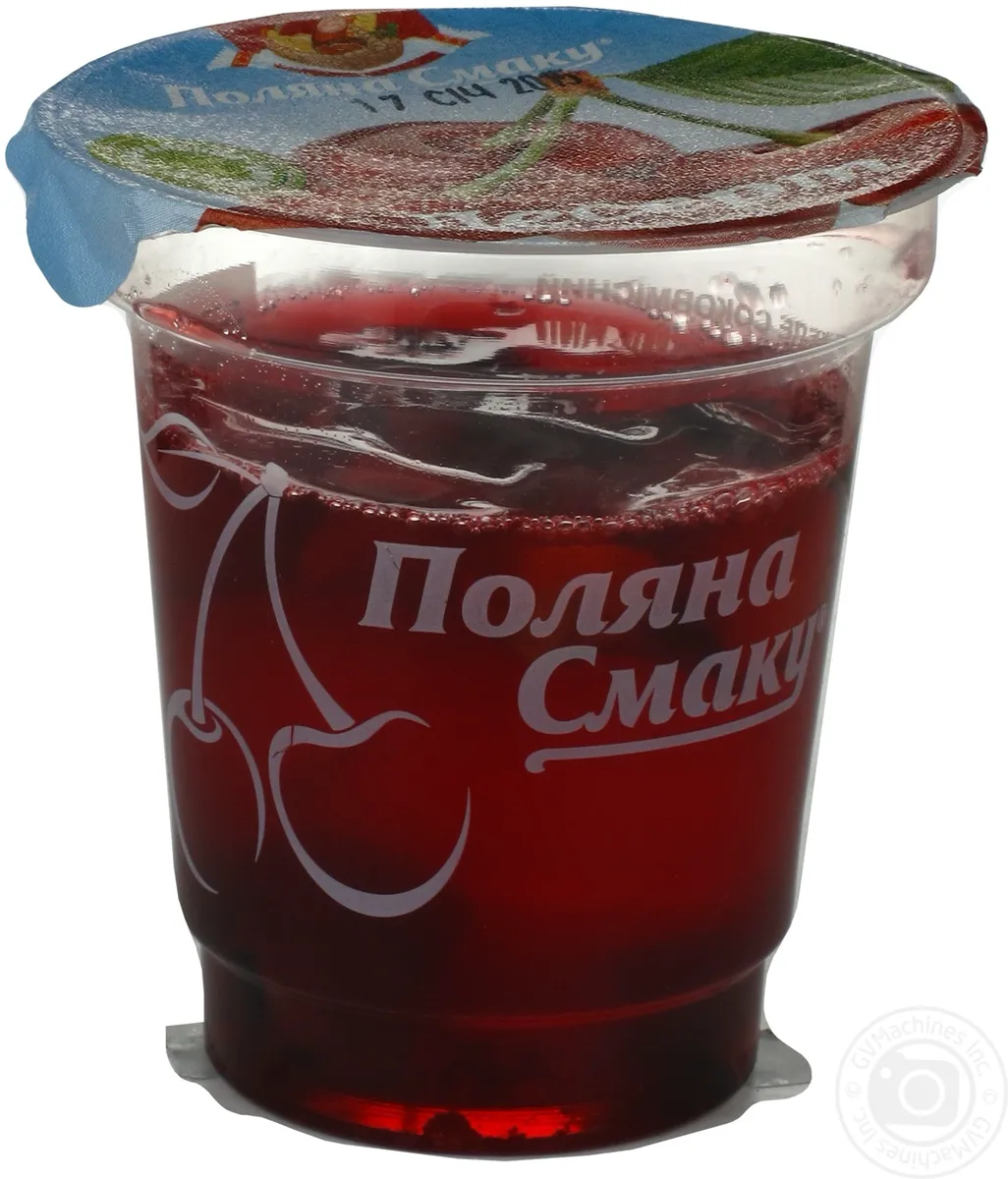 Десерт-желе Поляна Смаку соковмісний з вишнями 120г стакан