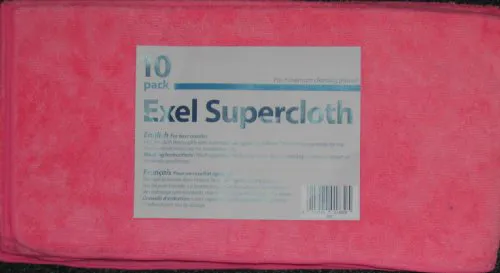 20 упаковок натуральних мікрофібрових магічних серветок Exel 10 рожевих і 10 синіх