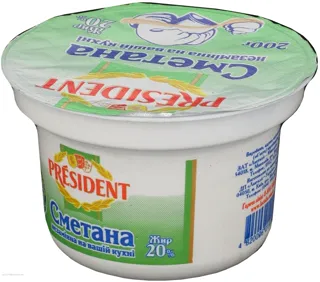 President Sour Cream 20% Plastic Cup 200g — photo 2