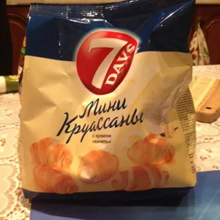 7 Days Mini Croissants with Vanilla Cream Filling 60g — photo 9