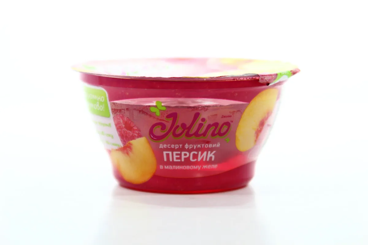 Желе Фруктовый персик в малиновом желе 150грам Ст. пл.