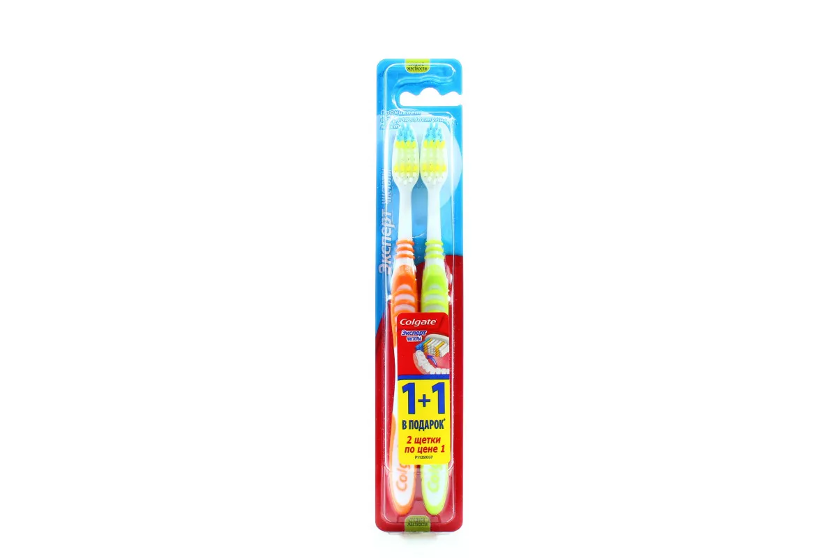Colgate Expert Clean Medium Toothbrush 2pcs