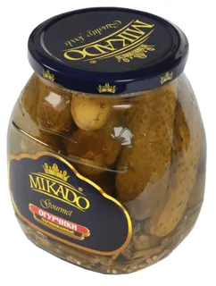 Огірки консервовані Mikado 720 мл скляна банка мариновані — фото 2