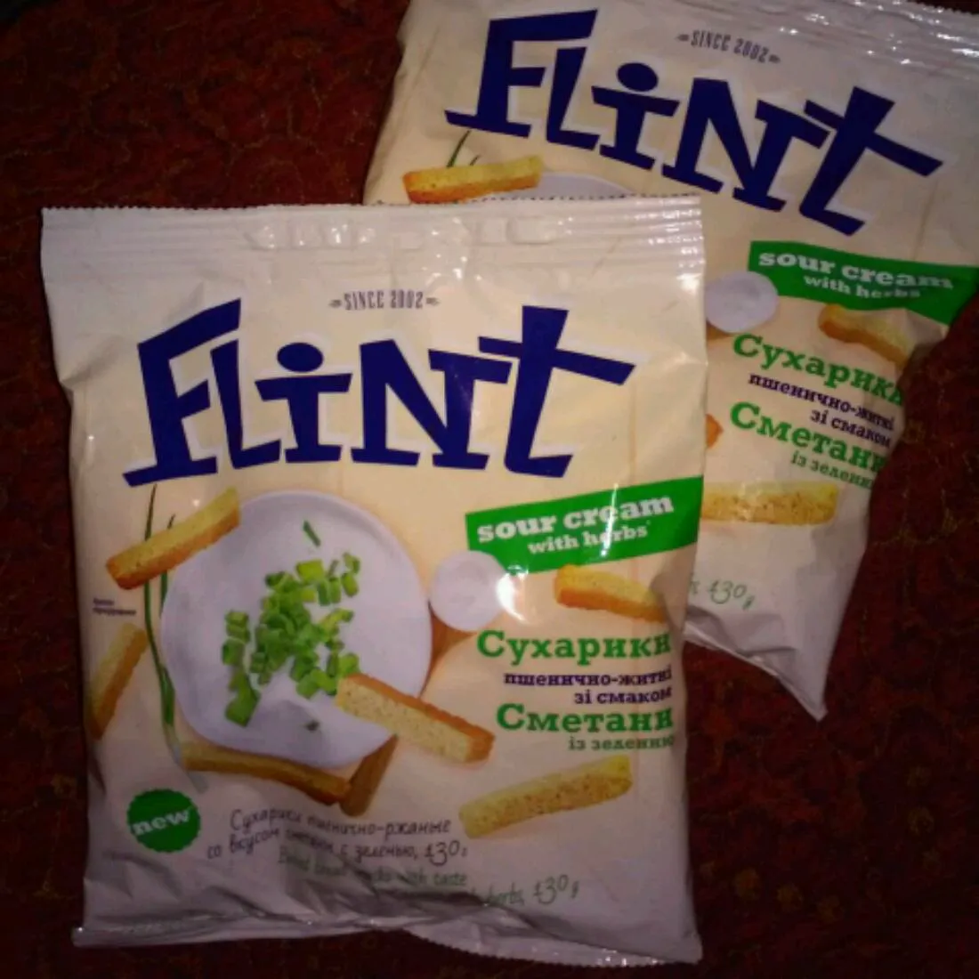 Flint Wheat-Rye Croutons Sour Cream & Herbs 130g