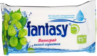 Fantasy wet wipes with grape scent 15 pcs — photo 2