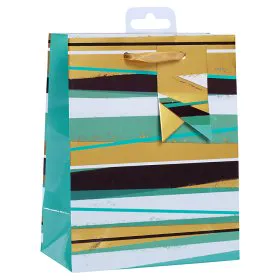 ASDA Turquoise Stripe Gift Bag