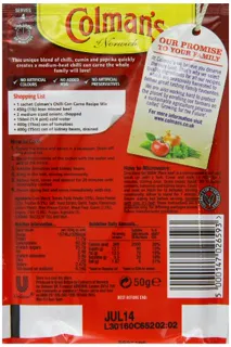 Chili con Carne Recipe Mix Colmans — photo 2