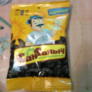 San Sanych roasted sunflower seeds flow pack 80g — photo 7