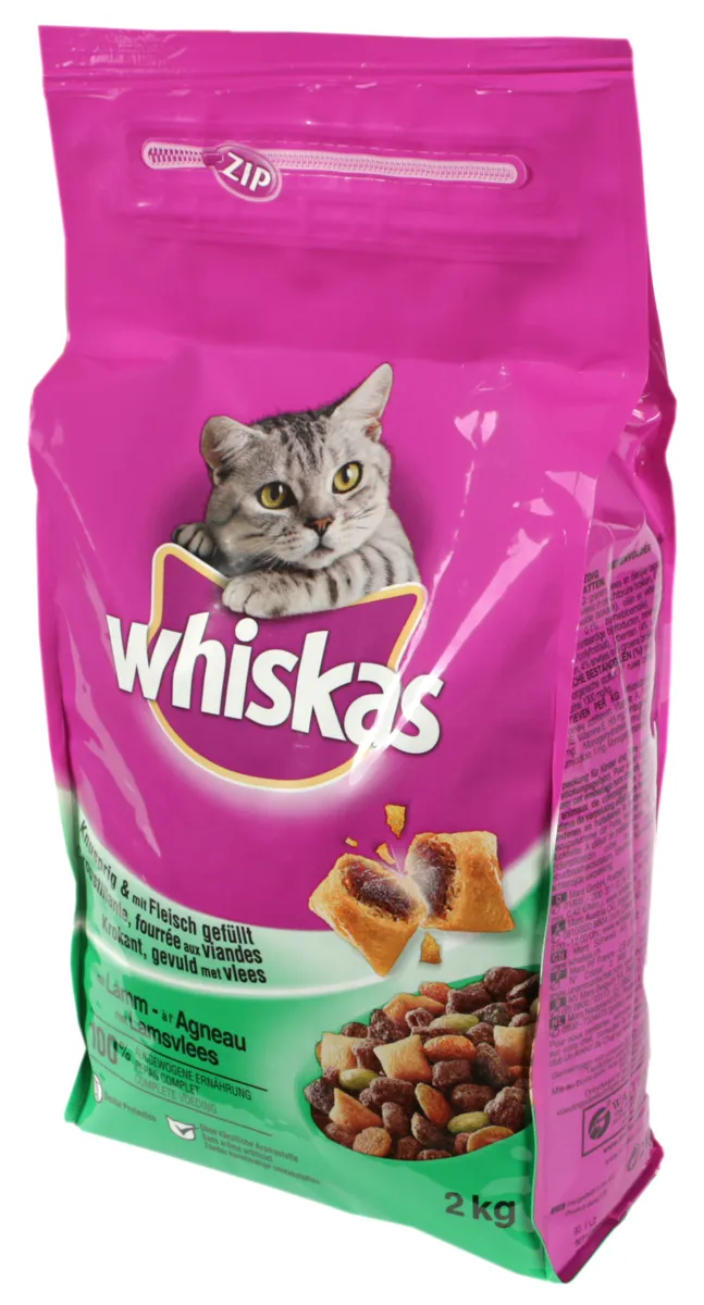 Корм Whiskas для дорослих котів з ягням сухий 2кг