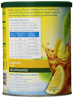 Lipton Iced Tea Mix, Decaf Lemon Sweetened 10 Qt — photo 6