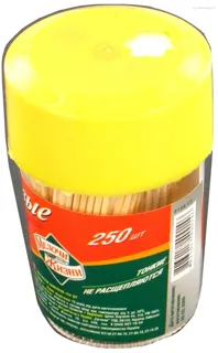 Melochi Zhizni Bamboo Thin Toothpicks Jar 250pcs — photo 3