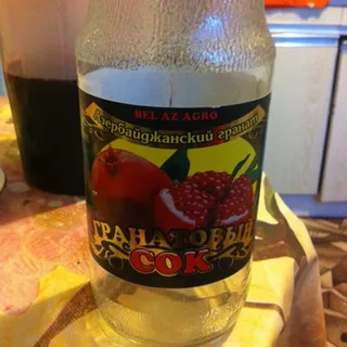 AZERBAIJANI pomegranate juice unfiltered glass jar 1L — photo 5