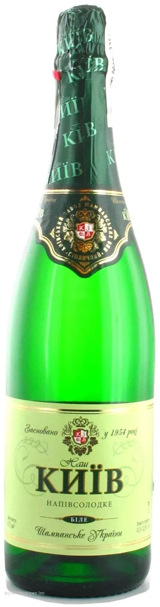 Ukraine Champagne White Semi-Sweet Nash Kiev 0.75L Glass Bottle
