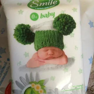 Smile Baby Moist Wet Wipes with Chamomile and Aloe Extract 15pcs — photo 3