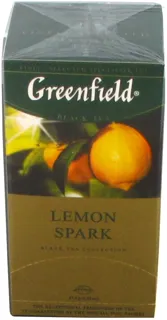 Black tea Lemon Spark (Lemon Spark) envelope with tag - Tea bags 37.5g Carton pack 25pcs/pack — photo 2