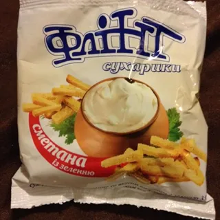 Flint sour cream and herbs croutons flow pack 35g — photo 3
