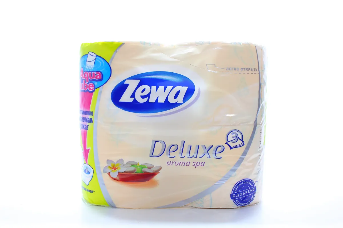 Туалетний папір Zewa Deluxe Aqua Tube Aroma Spa 3 шари 4 шт