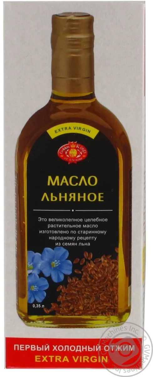 Олія Golden Kings лляне скляна пляшка 350мл