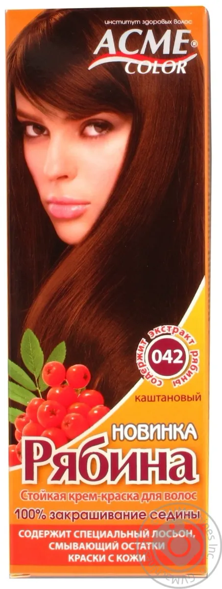 Фарба для волосся Acme Color Горобина 042 Каштановий