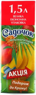 Sadochok Multifruit Nectar Unfiltered Sterilized 1.5L — photo 6