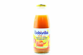 Bebivita Carrot Fruit Juice with Vitamins from 4 Months Glass Bottle 0.5L — photo 2