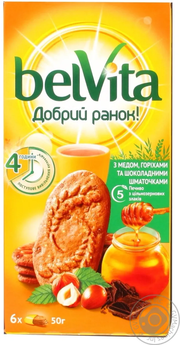 Печиво з медом і горіхом 300г картонна уп.