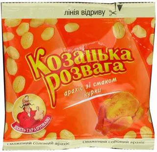 Kozatska Rozvaga Roasted Salted Peanuts Chicken Flavor 35g — photo 2