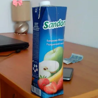 Sandora Banana-Apple-Strawberry Nectar with Pulp Sterilized 1000ml Tetrapak — photo 2