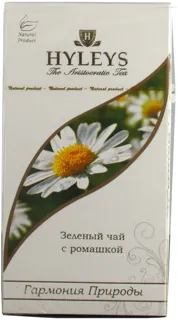 Hyleys Green Tea Blend of Ceylon and Chinese Bai Hao Tea with Chamomile, 25x1.5g Bags Sri Lanka — photo 3