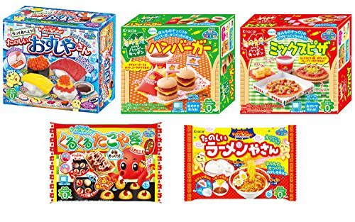Kracie Popin Cookin 5 сет з суші, гамбургер, піца, такоякі, рамен