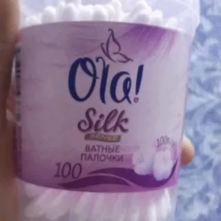 Ola silk cotton swabs 100pcs plastic — photo 3