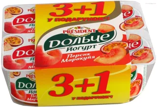 Dolche Yogurt Peach-Passion Fruit 3.2% 120g x 4 — photo 5