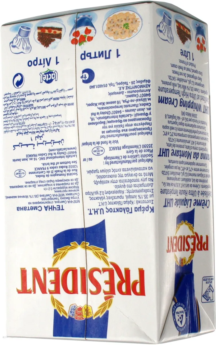 President Cream 35.1% 1L