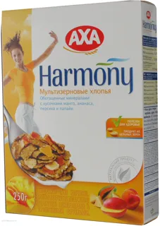 Axa Harmony Multigrain Cereal Flakes with Minerals and Tropical Fruits 250g — photo 3