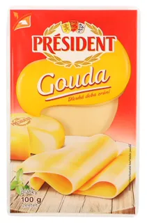 President Gouda Cheese 48% 100g sliced x20 Czechia — photo 5